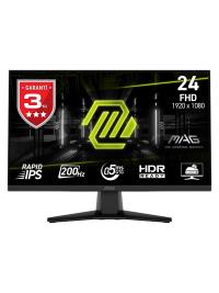 MSI 23.8" MAG 242F Flat RAPID IPS 200Hz 0.5ms (GTG) FreeSync Siyah FHD Monitör 1920x1080,16:9